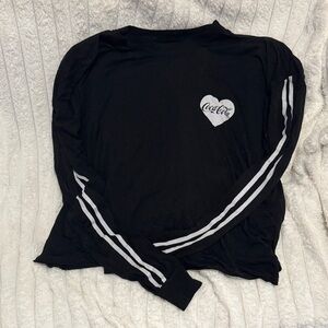 Coca-Cola Black Shirt with White Heart Logo